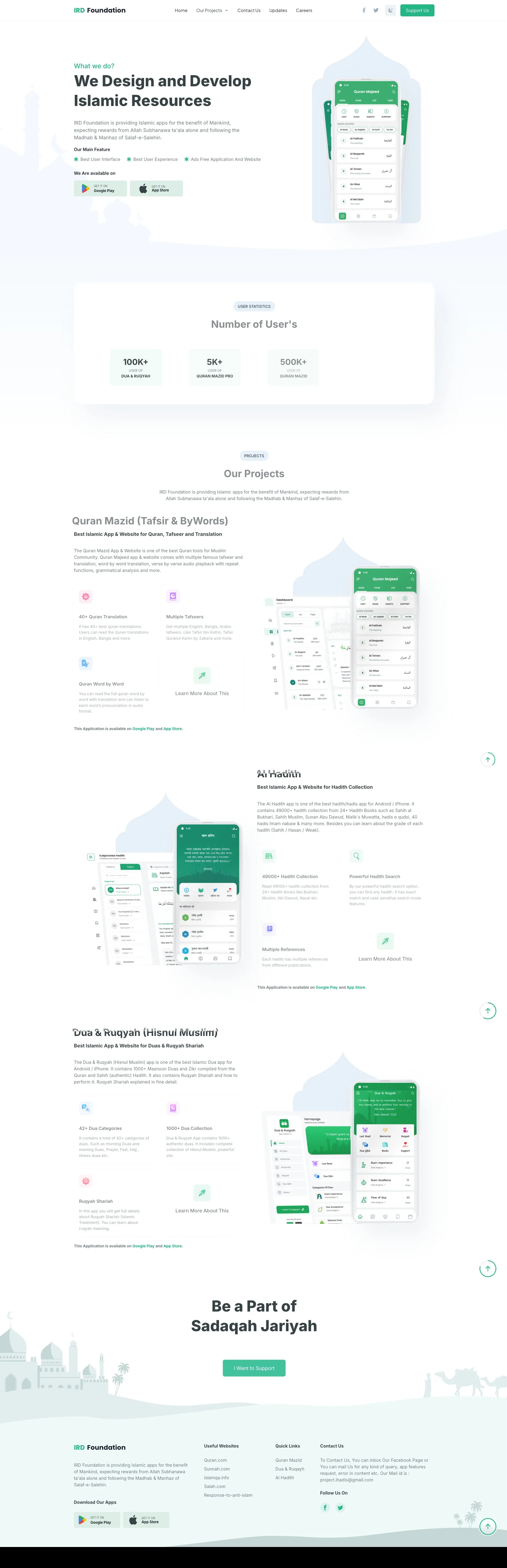 IRD Foundation screenshot