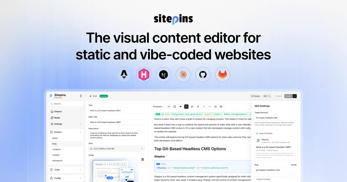 Sitepins screenshot
